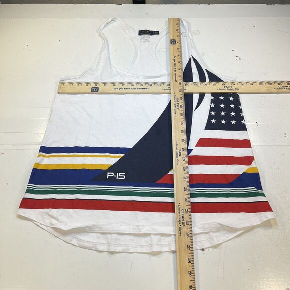 RALPH LAUREN POLO P-15 USA SAIL TEAM BOAT SAILING TANK TOP T SHIRT Womens XL - Picture 7 of 7